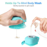 2-in-1 Pet Shampoo Brush & Dispenser – Soft Silicone Grooming & Massage Comb for Dogs & Cats (80ml)