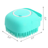 2-in-1 Pet Shampoo Brush & Dispenser – Soft Silicone Grooming & Massage Comb for Dogs & Cats (80ml)