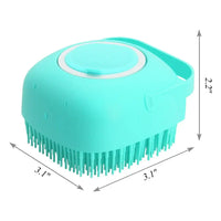 2-in-1 Pet Shampoo Brush & Dispenser – Soft Silicone Grooming & Massage Comb for Dogs & Cats (80ml)