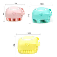 2-in-1 Pet Shampoo Brush & Dispenser – Soft Silicone Grooming & Massage Comb for Dogs & Cats (80ml)