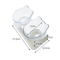 Non-slip Cat Double Bowls With Raised Stand - FastAndSafeStoreFastAndSafeStore