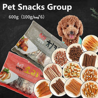 6 Bags of Pet Snacks - Package Total 600 g with Chicken and Beef - Molar Training - Rewards Food - FastAndSafeStoreFastAndSafeStore