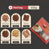 6 Bags of Pet Snacks - Package Total 600 g with Chicken and Beef - Molar Training - Rewards Food - FastAndSafeStoreFastAndSafeStore