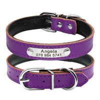 Leather Cat Collar Personalized with Nameplate - Free Engraving - FastAndSafeStoreFastAndSafeStore