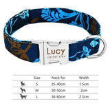 Personalized Dog Collar Engraved with ID Tag Nameplate Reflective - FastAndSafeStoreFastAndSafeStore