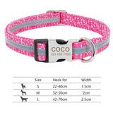 Personalized Dog Collar Engraved with ID Tag Nameplate Reflective - FastAndSafeStoreFastAndSafeStore