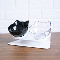 Non-slip Cat Double Bowls With Raised Stand - FastAndSafeStoreFastAndSafeStore