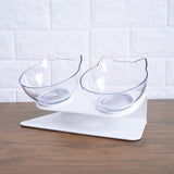 Non-slip Cat Double Bowls With Raised Stand - FastAndSafeStoreFastAndSafeStore