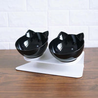 Non-slip Cat Double Bowls With Raised Stand - FastAndSafeStoreFastAndSafeStore