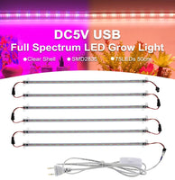 NEW LED Grow Light For Indoor 220V 75 LEDs 50cm LED Grow Plants 1 - 6pcs with EU Plug - Full Spectrum Light - FastAndSafeStoreFastAndSafeStore