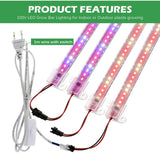 NEW LED Grow Light For Indoor 220V 75 LEDs 50cm LED Grow Plants 1 - 6pcs with EU Plug - Full Spectrum Light - FastAndSafeStoreFastAndSafeStore